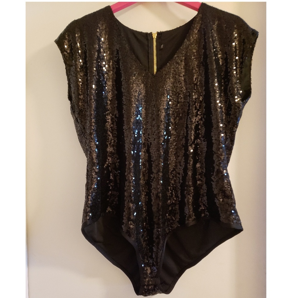 Black sequin bodysuit
